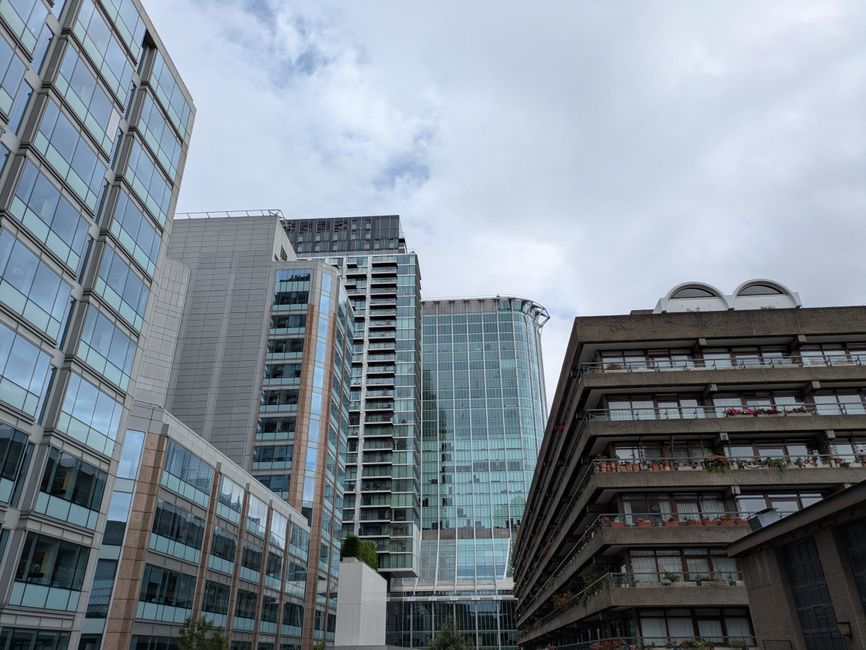 Skyline view of modern urban architecture with high-rise bui