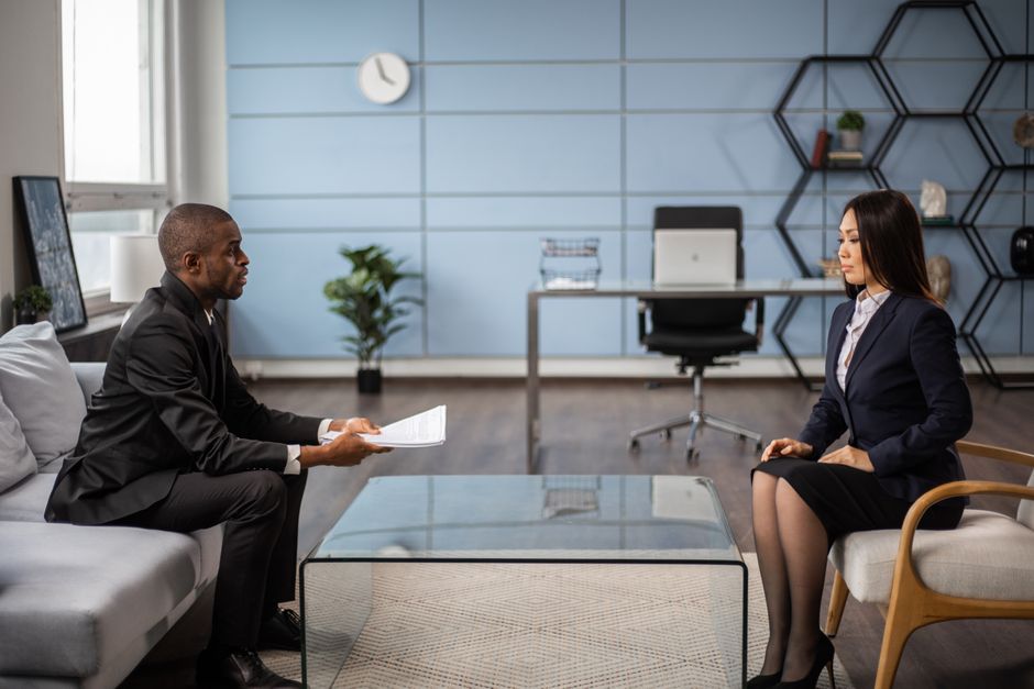 Business professionals having a meeting in a modern office s