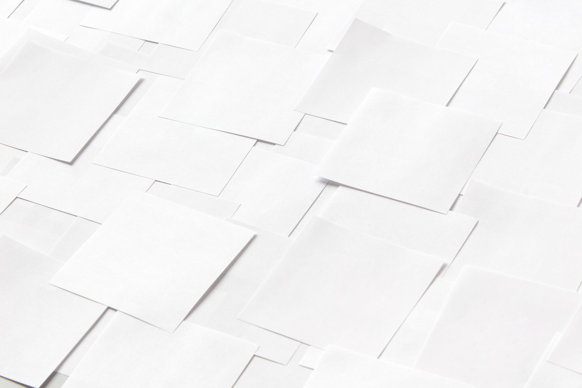 A minimalist abstract pattern formed with white papers layer